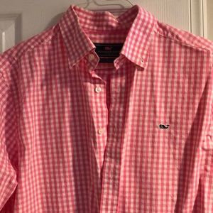 Pink VV checked shirt